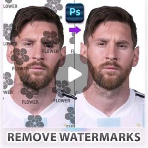ازالة العلامات المائية من الصور بالفوتشوب